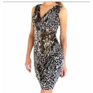 ALFANI.Dress print animal black color for women size 10